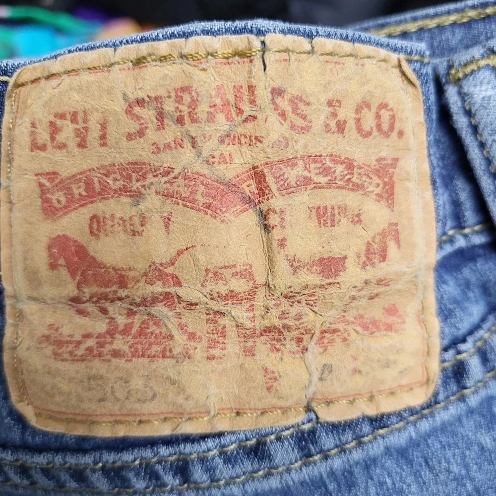 Levi's 505 Men Jeans 34X30 Blue Denim Regular Fit Straight Leg  28